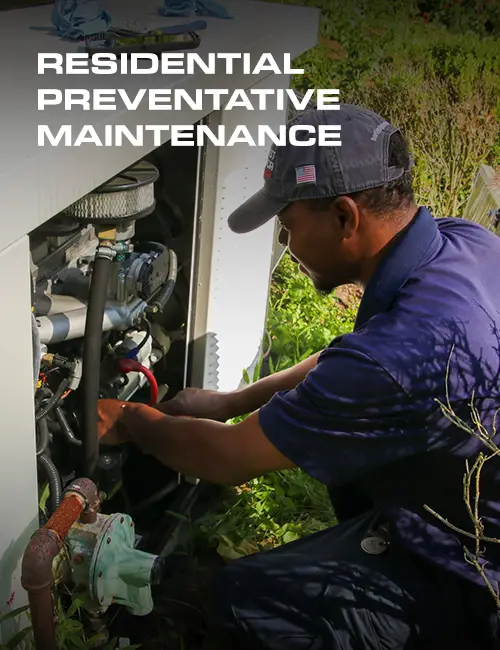 technician doing generator maintenance