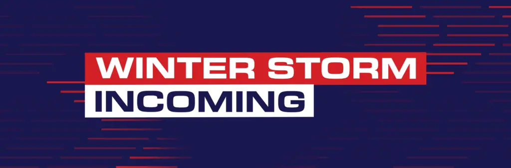 Winter storm incoming banner