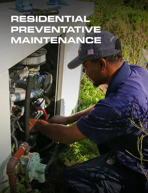 technician doing generator maintenance